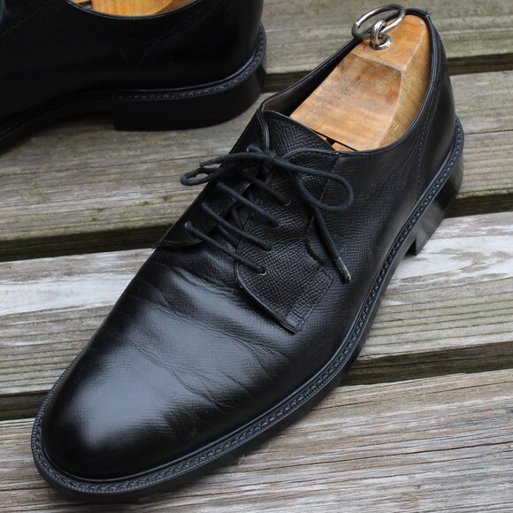 Tod's Black Plain Toe Derby, Made in Italy, EUC Men's 9 UK, 10 US - Picture 4 of 12